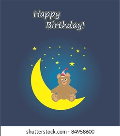 Bear happy birthday card