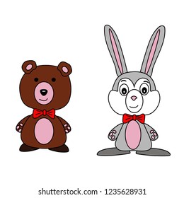 bear, hare, animal