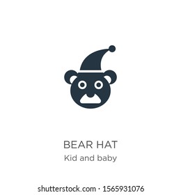 Bear hat icon vector. Trendy flat bear hat icon from kid and baby collection isolated on white background. Vector illustration can be used for web and mobile graphic design, logo, eps10