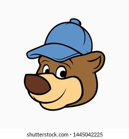 Bear with hat for mascot