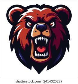 bear head , Aggressive bear's head vector