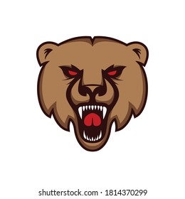 Bear Head, Animal Mascot Logo