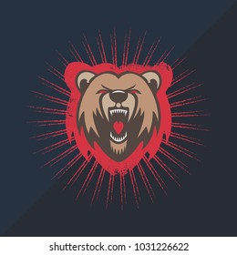Bear Head Badge Emblem