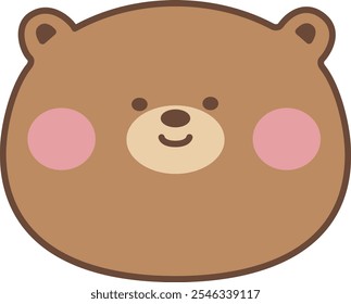 Urso Cabeça desenho animado emoji vetor ilustração