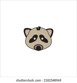Bear head cartoon icon design illustration template web