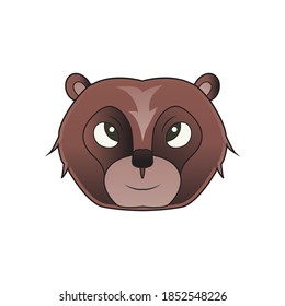 bear head cartoon logo with color gradient, perfect for e sports logos, products and more