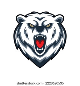 bear head color illustration, a simple vector design