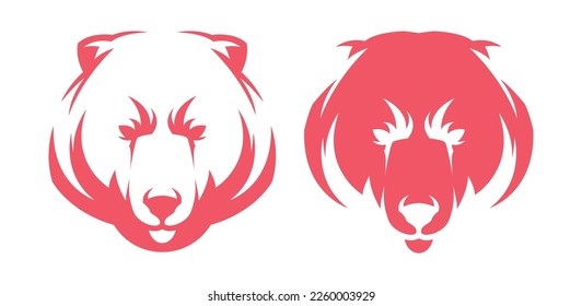 Bear head design vector icon symbol template