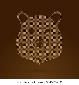 Bear Head designed using dots pattern graphic vector.