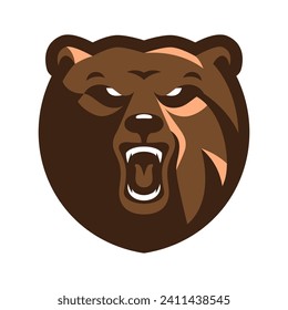  bear head e sport logo mascot template vector illustration