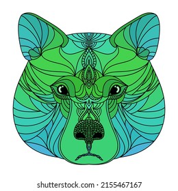 Bärenkopf-Symbol Funny Futuristic Imagine Colown Bärenpet Portrait
