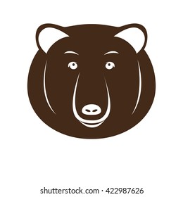 Bear head icon  isolated on a white background