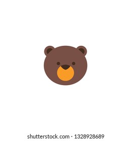 bear head icon on a white background