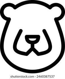 icono de cabeza de oso, icono de oso