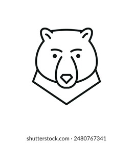 Icono Cabeza de oso. Icono de cabeza de oso simple para redes sociales, App y Diseño web. Ilustración vectorial.