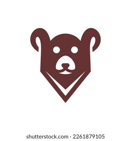 Bear Head illustration creative design, logo design concept illustration template idea