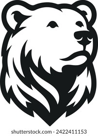 Bear head illustration vector drawing