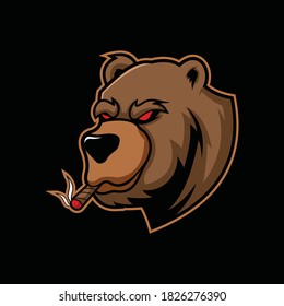 bear head illustration. vector. esport logo. logo