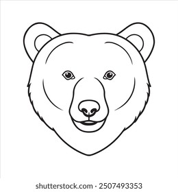 Bear Head With Innocent Vector