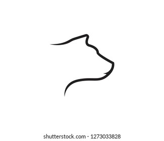 Bear head line vector illustration