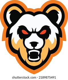 Bear head logo design, mascot bear logo icon illustration vector drawing, Brave Bear head mascot Logo design. Vector Template Illustration Design. Mascot Brave Bear Logo design any graphic work