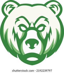 Bear head logo design, mascot bear logo icon illustration vector drawing, Brave Bear head mascot Logo design. Vector Template Illustration Design. Mascot Brave Bear Logo design any graphic work