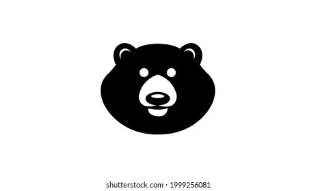 Bear head logo design template element
