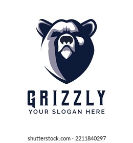 Bear Head Logo Design Template Vector Illustration