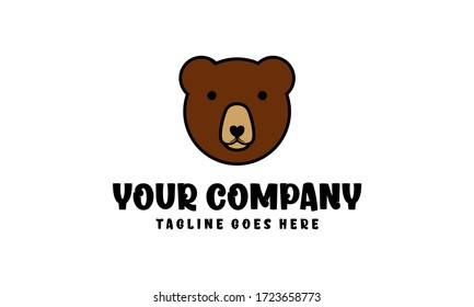 Bear head for logo designs vector editable
