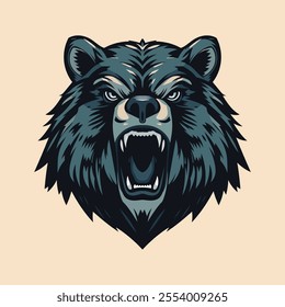 Bear Head Logo Emblem Vector Art
