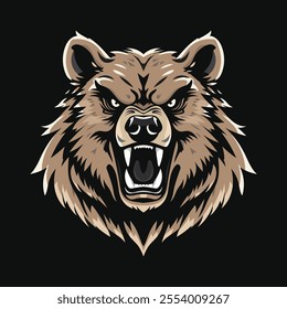 Bear Head Logo Emblem Vector Art