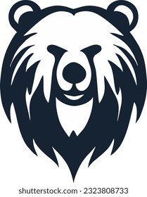 Bear head logo, Honey bear or polar bear head face silhouette, Vector illustration 9