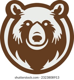 Bear head logo, Honey bear or polar bear head face silhouette, Vector illustration 15