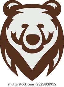 Bear head logo, Honey bear or polar bear head face silhouette, Vector illustration 31