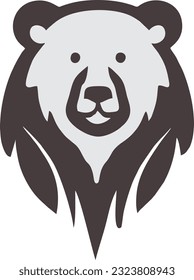 Bear head logo, Honey bear or polar bear head face silhouette, Vector illustration 17