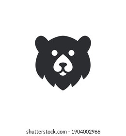 Logo-Design-Vorlage für Bärenkopf-Symbole. Firmenzeichen oder Firmenzeichen. Vektorgrafik.