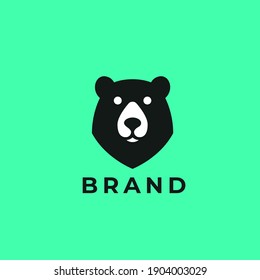 Bear head logo icon design template. Business symbol or sign. Vector illustration.