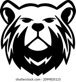 bear head logo isolated on white background