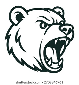 bear head logo mascot design vector template
