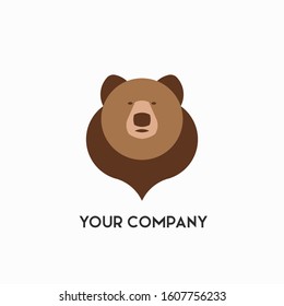 Bear head, Logo, Mascot, Emblem. Vector Illustration.