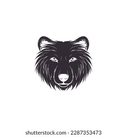 Emblema de mascota con logotipo de la cabeza del oso