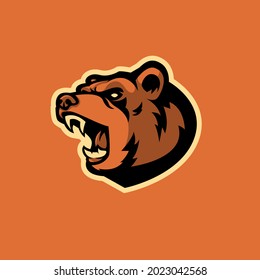 Bear head logo mascot for sport team