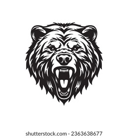 Bear head logo mascot vector