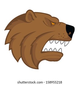 Bear head logo on white background