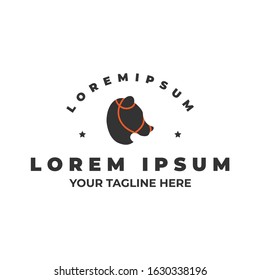 bear head logo. symbol icon and vector