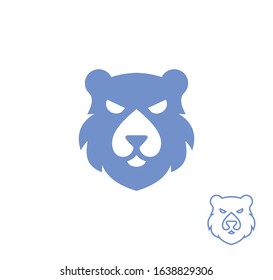 Bear Head Logo Symbol Stock Vector