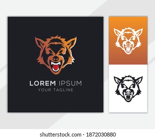 Bear Head logo template for company