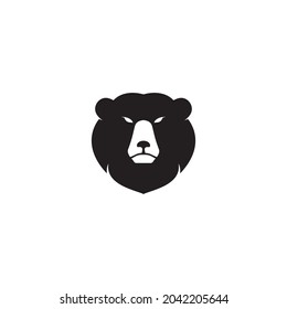 bear head logo vector icon in simple illustration design 