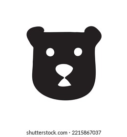 Bear head logo. Vector illustration.