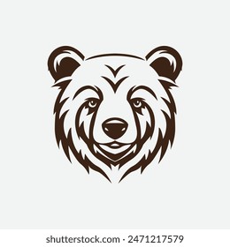 Bear Head Logo Vector Illustration